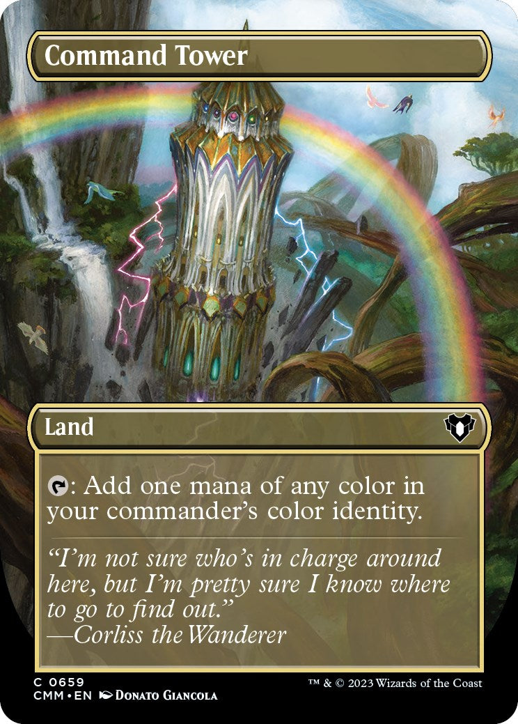 Command Tower (Borderless Alternate Art) [Commander Masters] | Spectrum Games