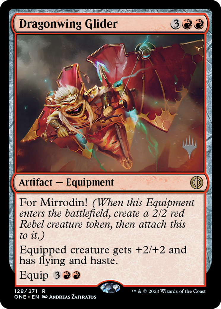 Dragonwing Glider (Promo Pack) [Phyrexia: All Will Be One Promos] | Spectrum Games