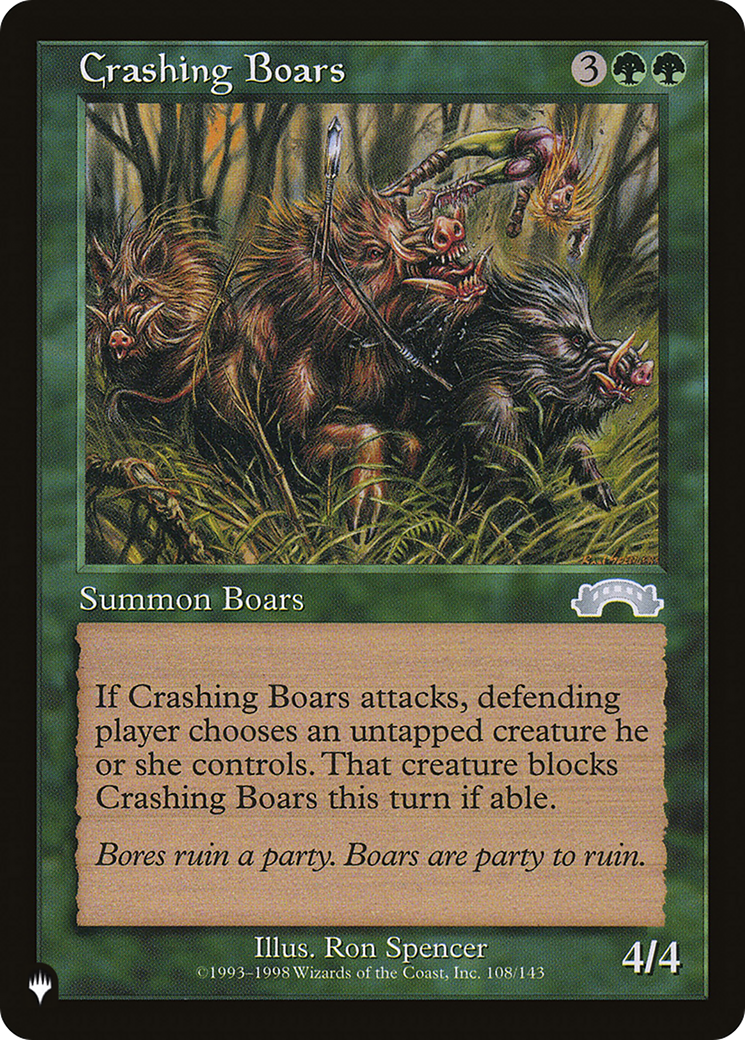 Crashing Boars [The List Reprints] | Spectrum Games