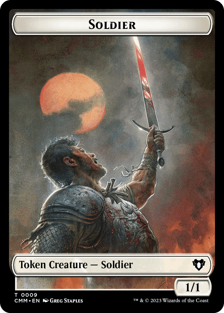 Soldier // Dragon (0020) Double-Sided Token [Commander Masters Tokens] | Spectrum Games