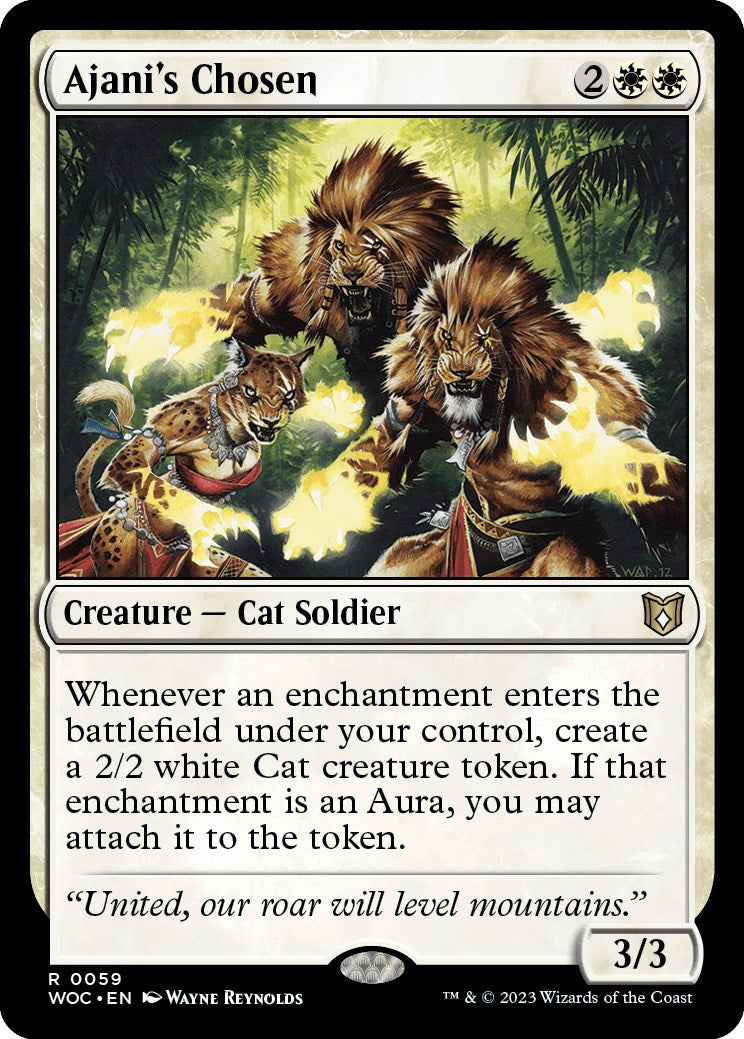 Ajani's Chosen [Wilds of Eldraine Commander] | Spectrum Games