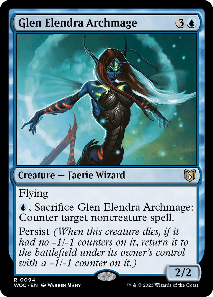 Glen Elendra Archmage [Wilds of Eldraine Commander] | Spectrum Games