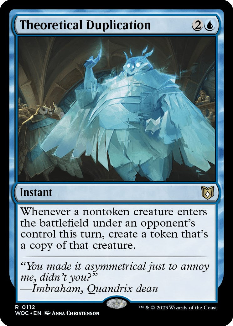 Theoretical Duplication [Wilds of Eldraine Commander] | Spectrum Games