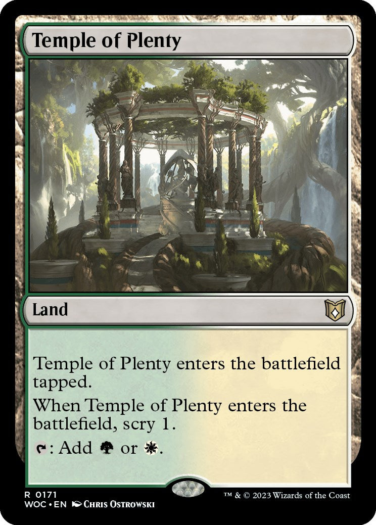 Temple of Plenty [Wilds of Eldraine Commander] | Spectrum Games