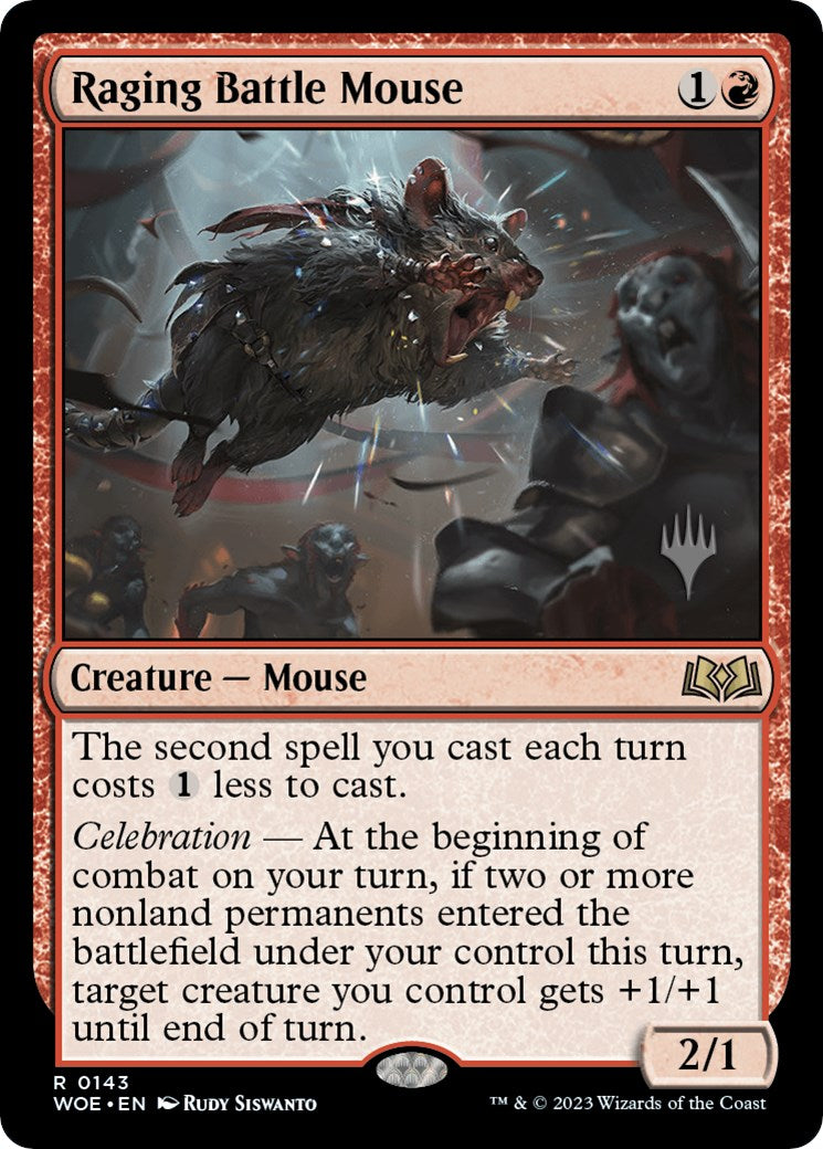 Raging Battle Mouse (Promo Pack) [Wilds of Eldraine Promos] | Spectrum Games