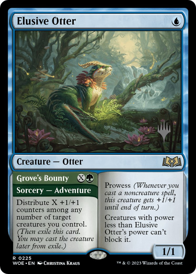 Elusive Otter // Grove's Bounty (Promo Pack) [Wilds of Eldraine Promos] | Spectrum Games