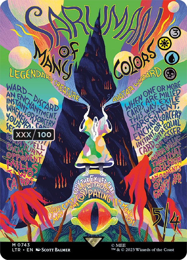 Saruman of Many Colors (Borderless Poster) (Serialized) [The Lord of the Rings: Tales of Middle-Earth] | Spectrum Games