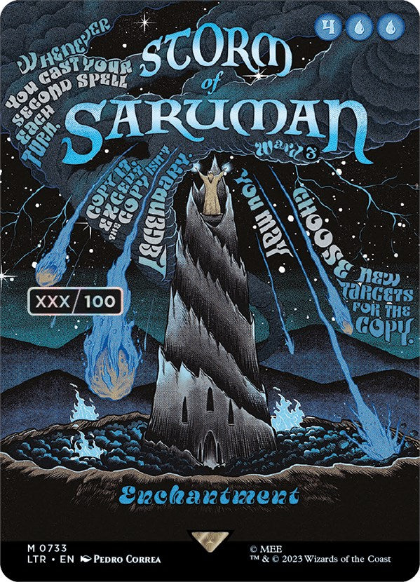 Storm of Saruman (Borderless Poster) (Serialized) [The Lord of the Rings: Tales of Middle-Earth] | Spectrum Games