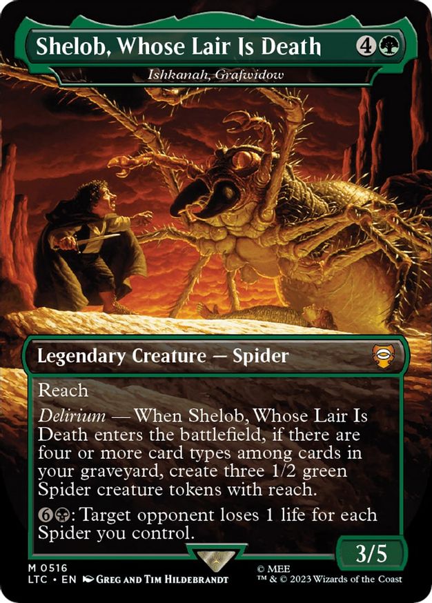 Shelob, Whose Lair Is Death - Ishkanah, Grafwidow (Borderless) [The Lord of the Rings: Tales of Middle-Earth Commander] | Spectrum Games