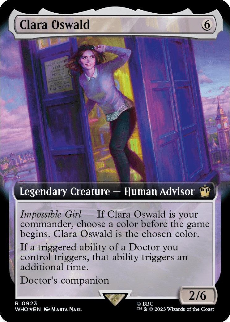 Clara Oswald (Extended Art) (Surge Foil) [Doctor Who] | Spectrum Games