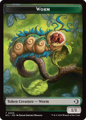 Merfolk // Worm Double-Sided Token [Lorwyn Eclipsed Tokens] | Spectrum Games