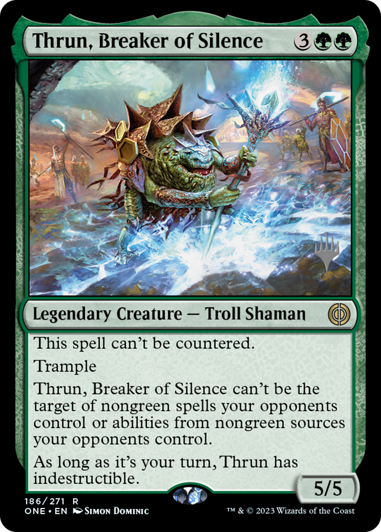 Thrun, Breaker of Silence (Promo Pack) [Phyrexia: All Will Be One Promos] | Spectrum Games