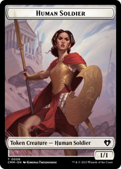 Human Soldier // Elemental (0025) Double-Sided Token [Commander Masters Tokens] | Spectrum Games