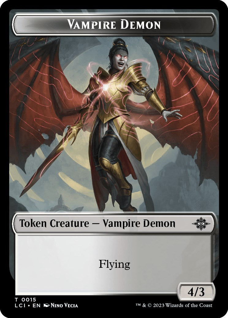 Vampire // Vampire Demon Double-Sided Token [The Lost Caverns of Ixalan Tokens] | Spectrum Games