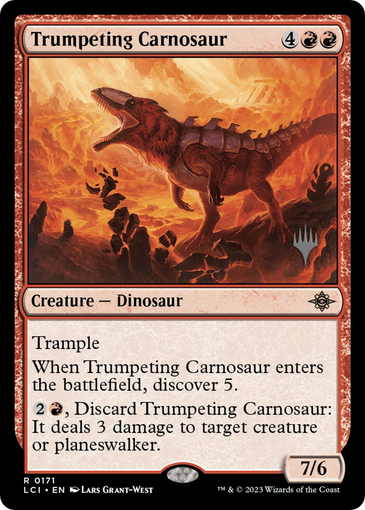 Trumpeting Carnosaur (Promo Pack) [The Lost Caverns of Ixalan Promos] | Spectrum Games