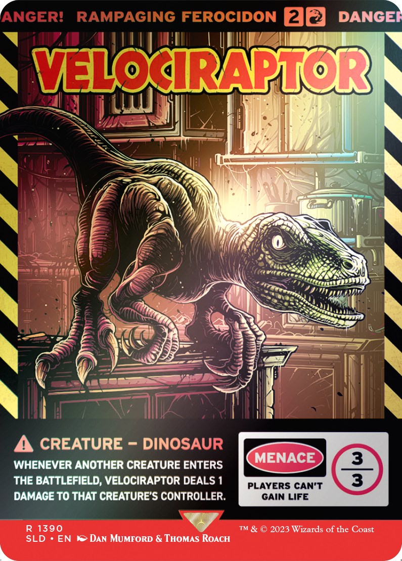 Velociraptor - Rampaging Ferocidon (Rainbow Foil) [Secret Lair Drop Series] | Spectrum Games