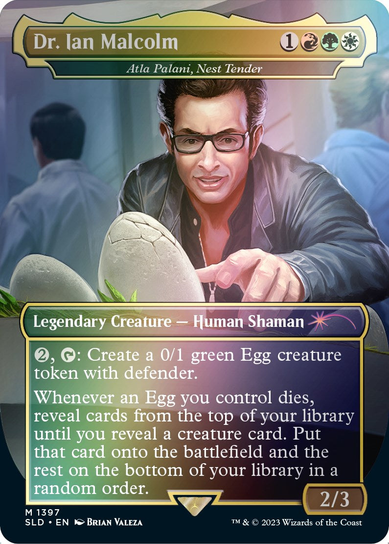 Dr. Ian Malcolm - Atla Palani, Nest Tender (Rainbow Foil) [Secret Lair Drop Series] | Spectrum Games