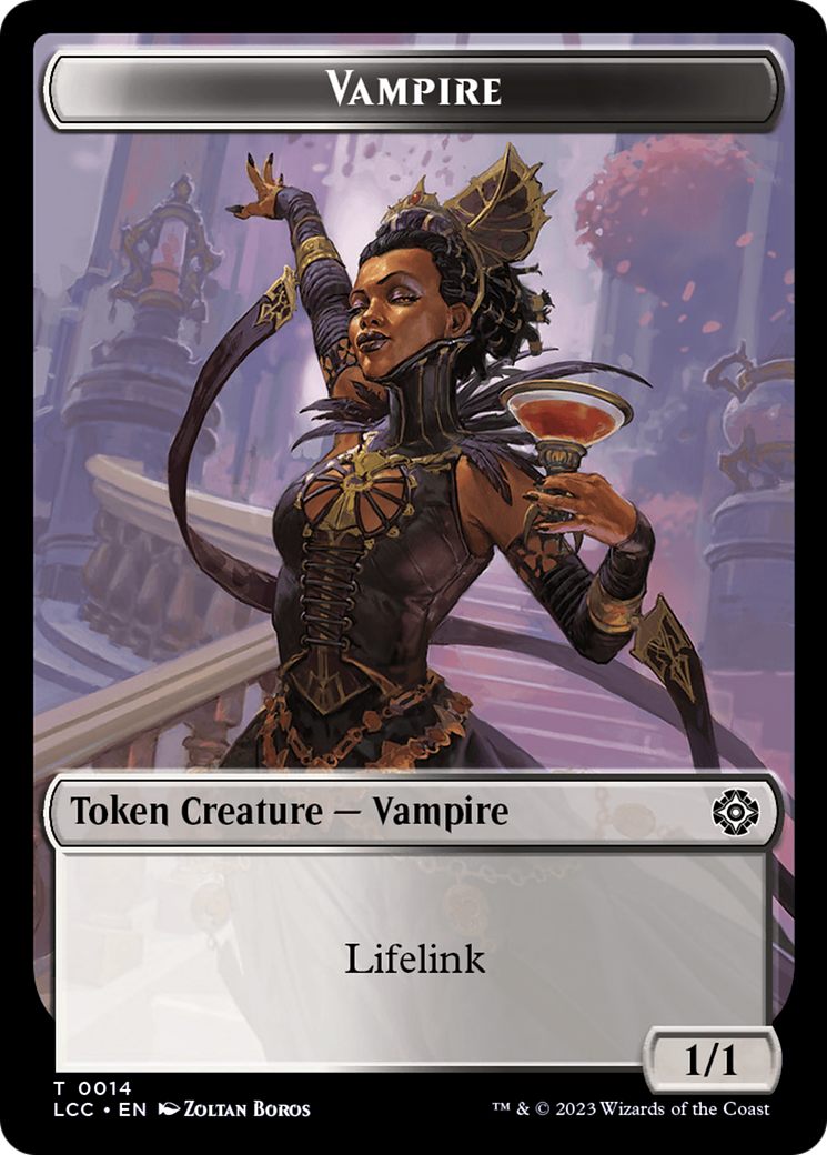 Vampire (0014) // Vampire Demon Double-Sided Token [The Lost Caverns of Ixalan Commander Tokens] | Spectrum Games