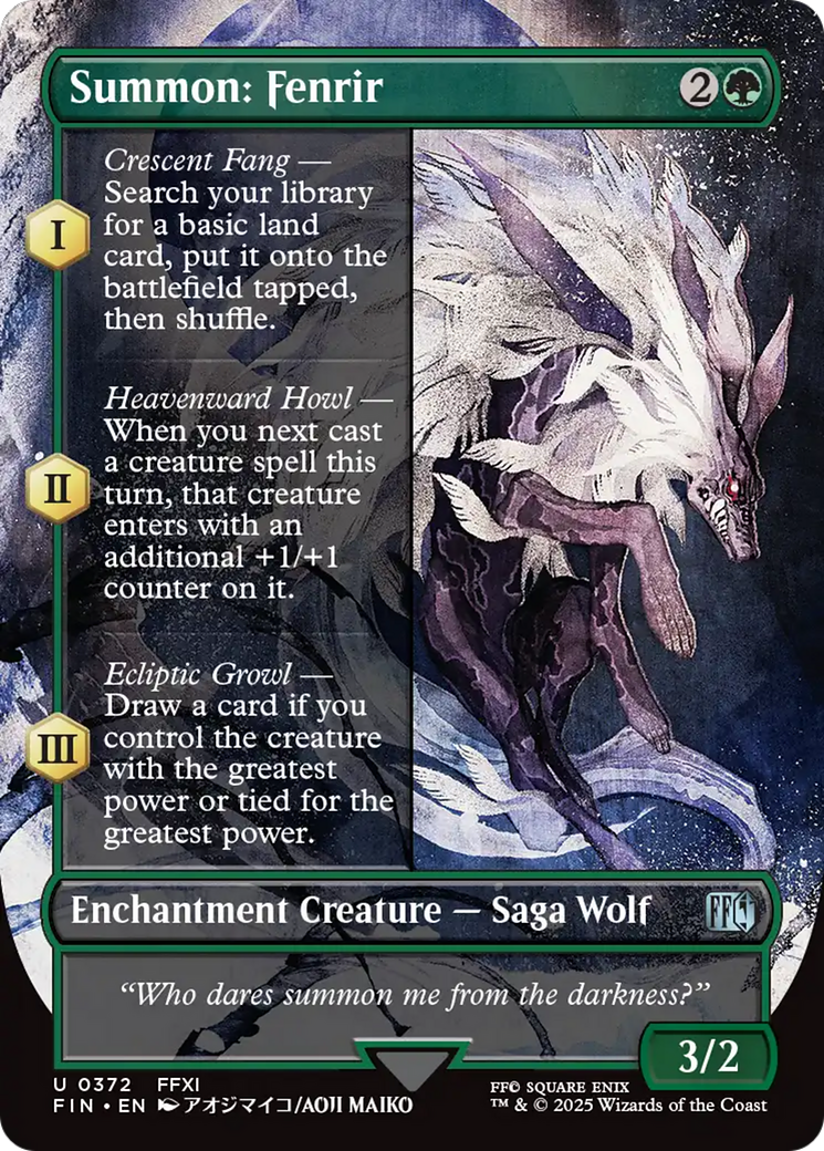 Summon: Fenrir (Borderless) [FINAL FANTASY] | Spectrum Games