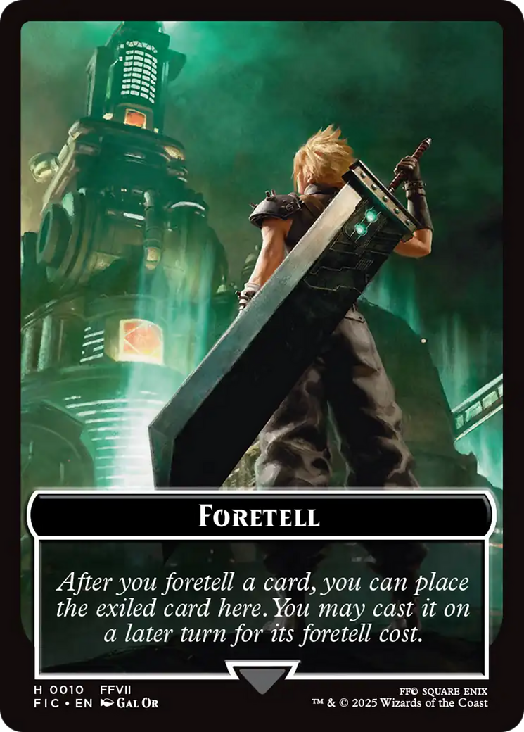 Foretell // Treasure Double-Sided Token [FINAL FANTASY Commander Tokens] | Spectrum Games