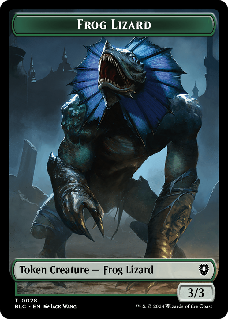 Storm Crow // Frog Lizard Double-Sided Token [Bloomburrow Commander Tokens] | Spectrum Games