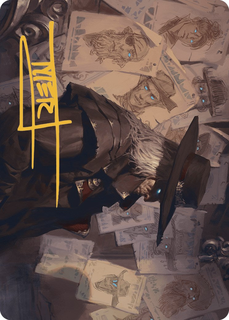 Lazav, Familiar Stranger Art Card (Gold-Stamped Signature) [Outlaws of Thunder Junction Art Series] | Spectrum Games