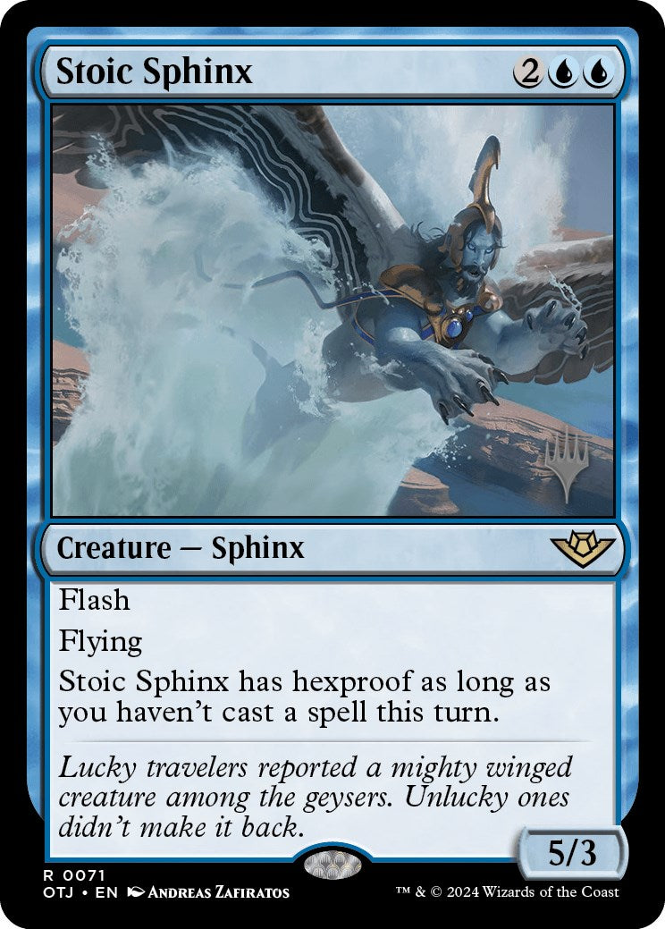 Stoic Sphinx (Promo Pack) [Outlaws of Thunder Junction Promos] | Spectrum Games