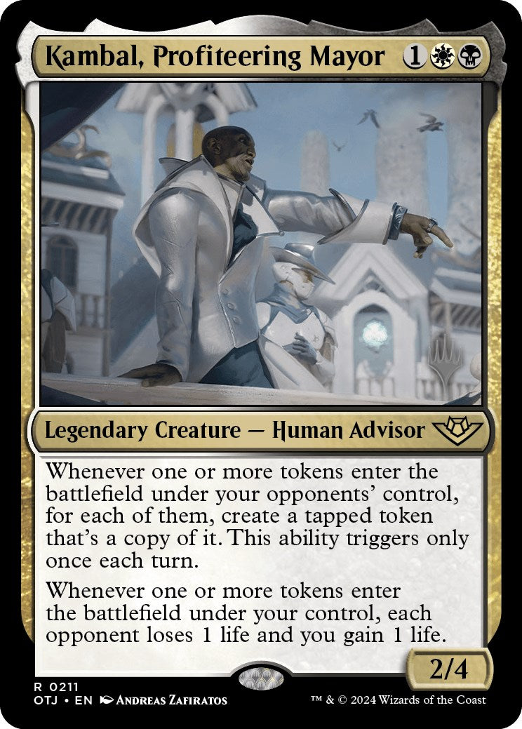 Kambal, Profiteering Mayor (Promo Pack) [Outlaws of Thunder Junction Promos] | Spectrum Games