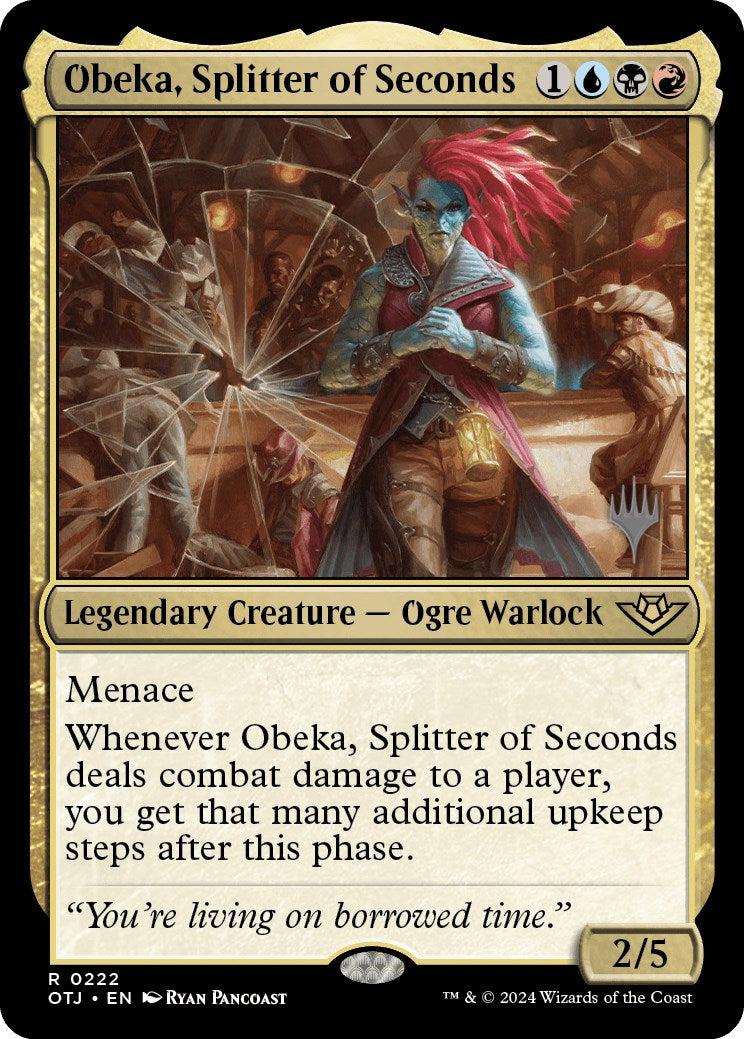 Obeka, Splitter of Seconds (Promo Pack) [Outlaws of Thunder Junction Promos] | Spectrum Games