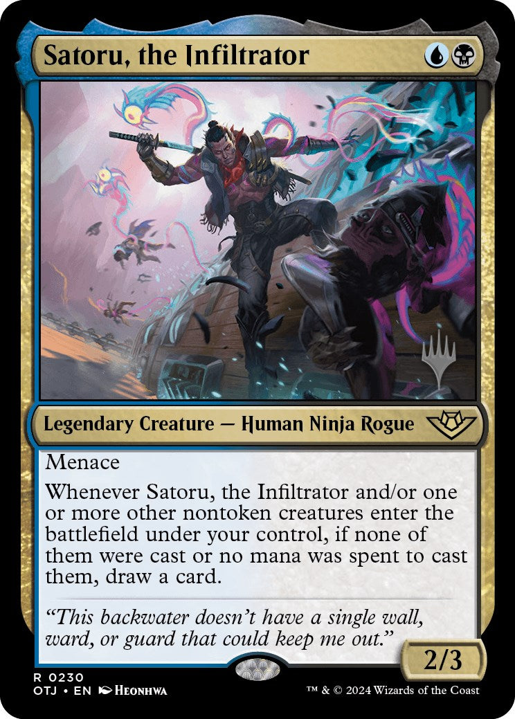 Satoru, the Infiltrator (Promo Pack) [Outlaws of Thunder Junction Promos] | Spectrum Games