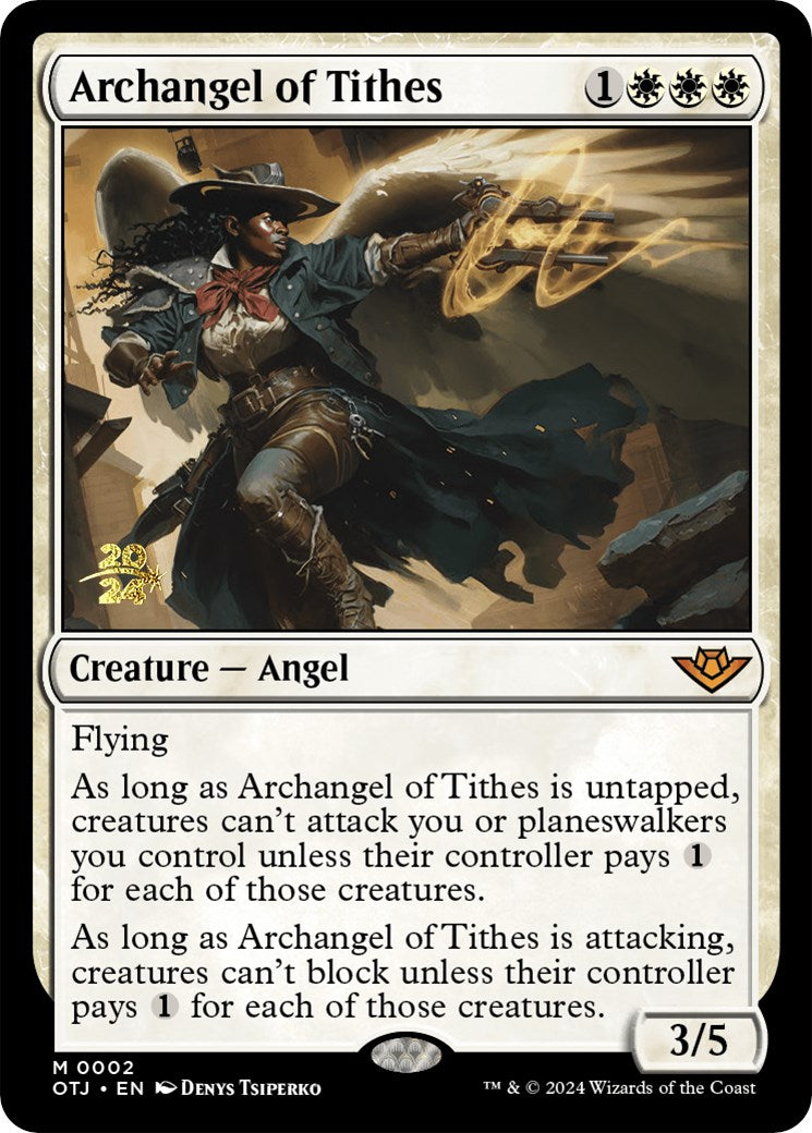 Archangel of Tithes [Outlaws of Thunder Junction Prerelease Promos] | Spectrum Games
