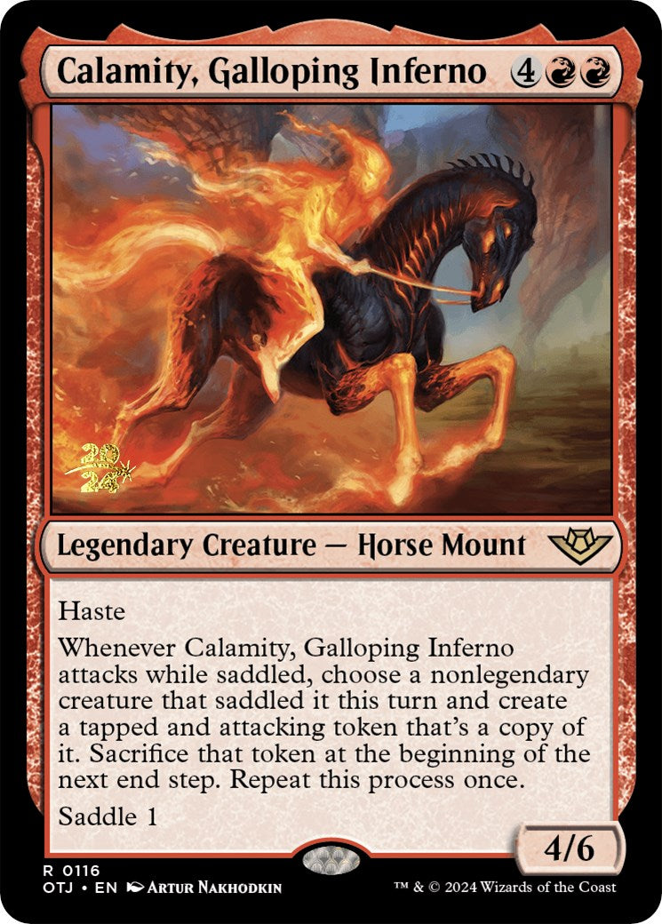 Calamity, Galloping Inferno [Outlaws of Thunder Junction Prerelease Promos] | Spectrum Games