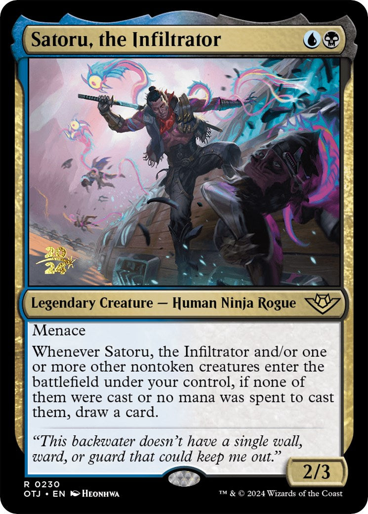 Satoru, the Infiltrator [Outlaws of Thunder Junction Prerelease Promos] | Spectrum Games