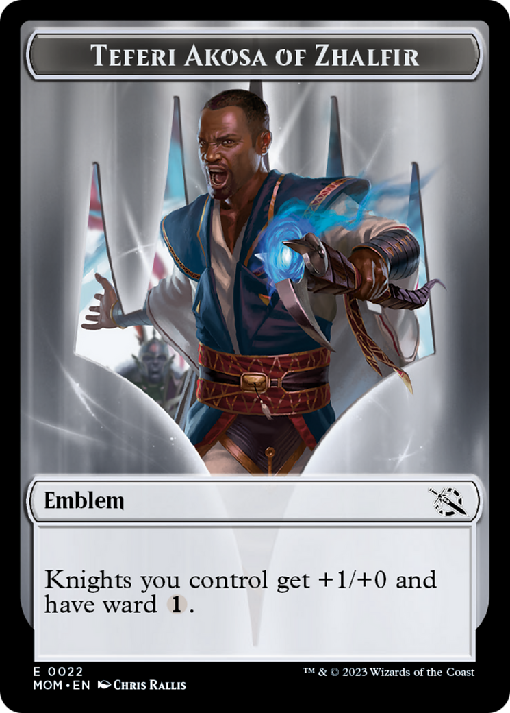 Soldier // Teferi Akosa of Zhalfir Emblem Double-Sided Token [March of the Machine Tokens] | Spectrum Games