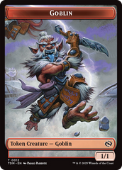 Goblin // Warrior Double-Sided Token [Tarkir: Dragonstorm Tokens] | Spectrum Games