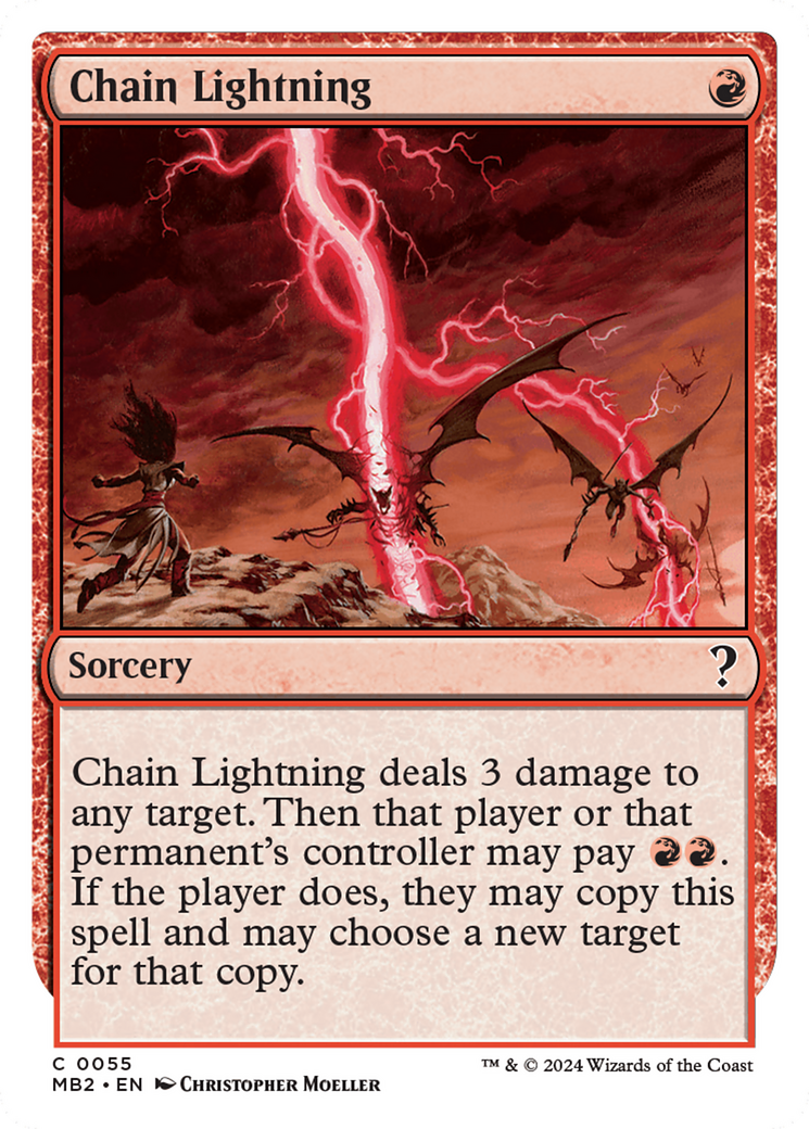 Chain Lightning (White Border) [Mystery Booster 2] | Spectrum Games
