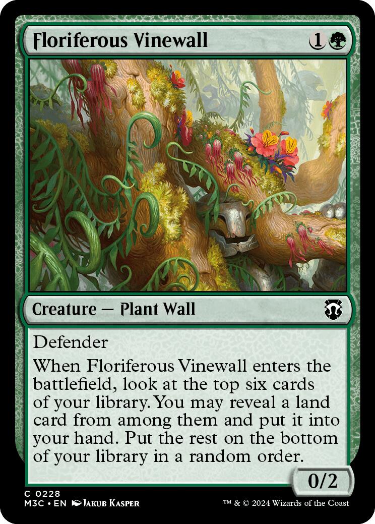 Floriferous Vinewall [Modern Horizons 3 Commander] | Spectrum Games