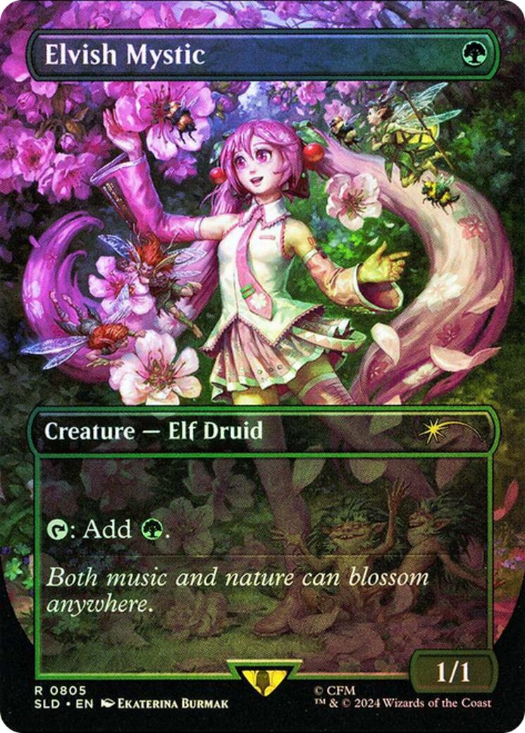 Elvish Mystic (0805 - Japanese Rainbow Foil) [Secret Lair Drop Series] | Spectrum Games
