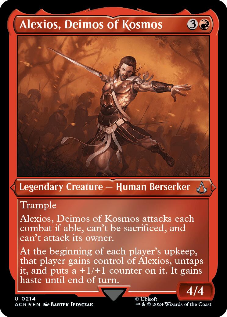Alexios, Deimos of Kosmos (Foil Etched) [Assassin's Creed] | Spectrum Games