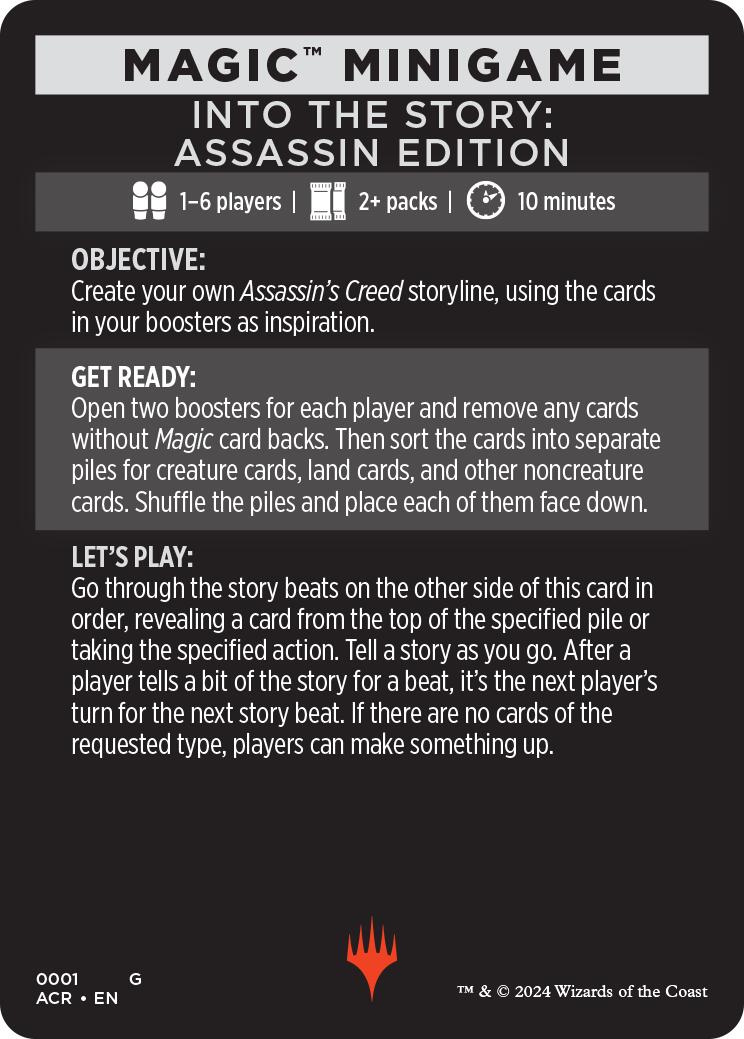 Into The Story: Assassin Edition (Magic Minigame) [Assassin's Creed Minigame] | Spectrum Games