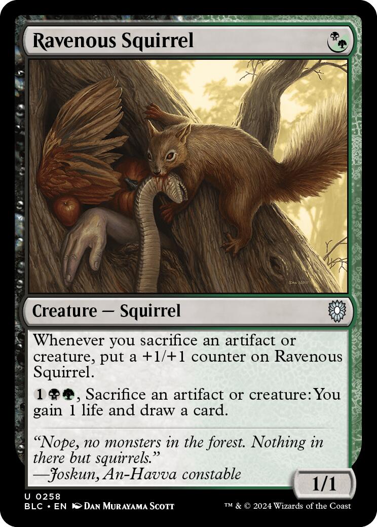 Ravenous Squirrel [Bloomburrow Commander] | Spectrum Games