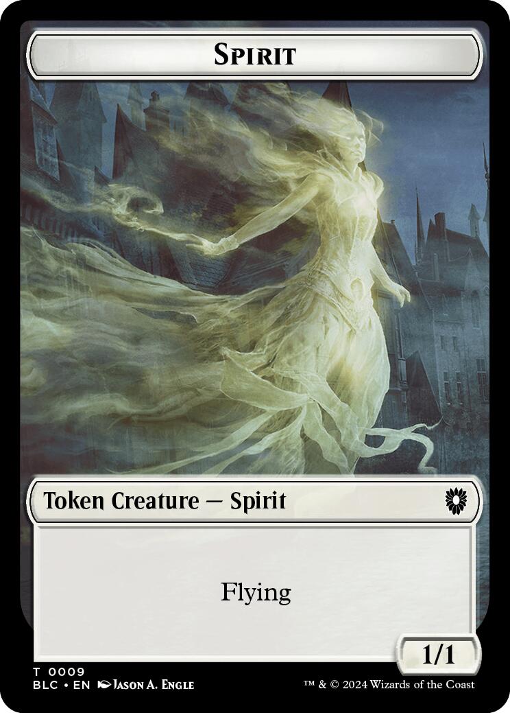 Spirit // Faerie Double-Sided Token [Bloomburrow Commander Tokens] | Spectrum Games