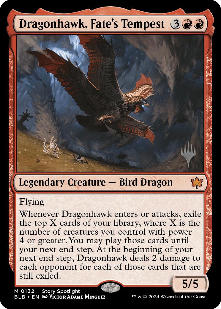 Dragonhawk, Fate's Tempest (Promo Pack) [Bloomburrow Promos] | Spectrum Games