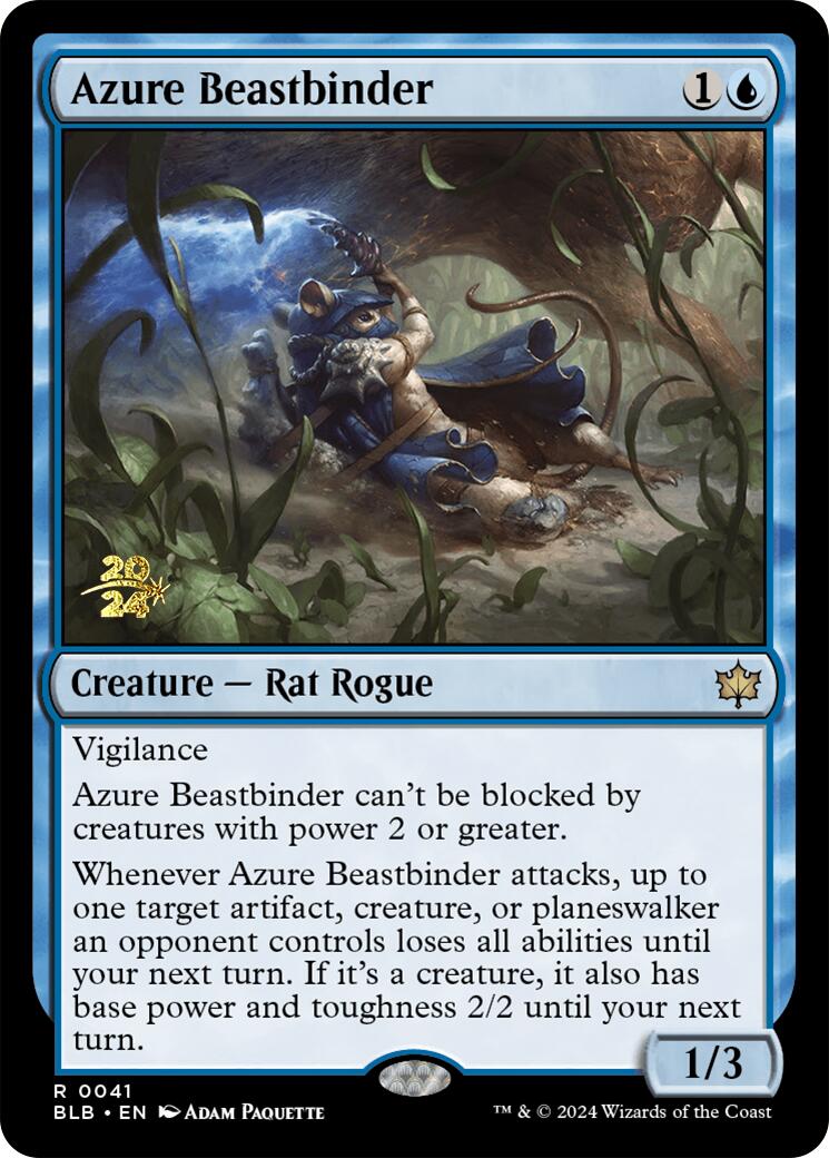 Azure Beastbinder [Bloomburrow Prerelease Promos] | Spectrum Games