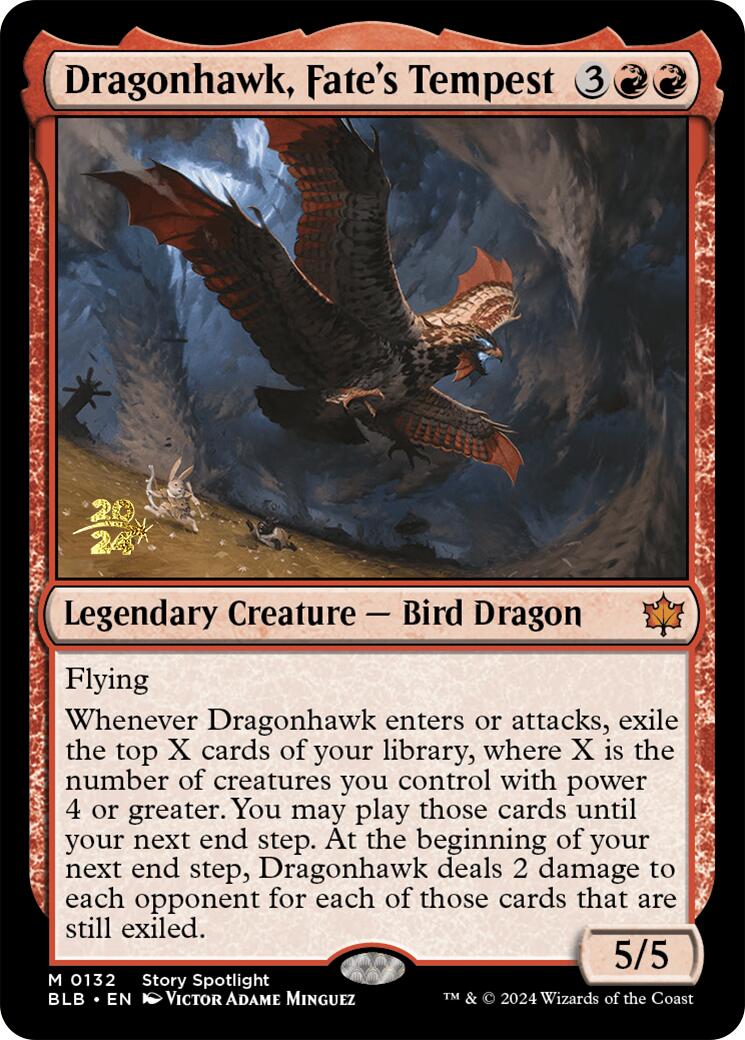 Dragonhawk, Fate's Tempest [Bloomburrow Prerelease Promos] | Spectrum Games