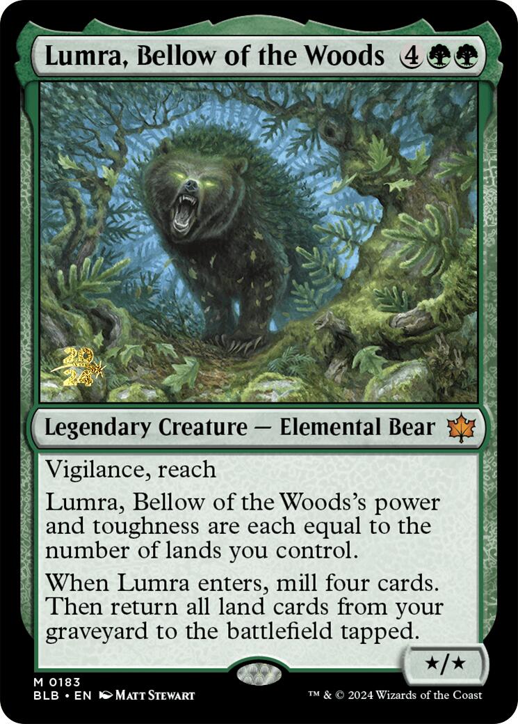 Lumra, Bellow of the Woods [Bloomburrow Prerelease Promos] | Spectrum Games