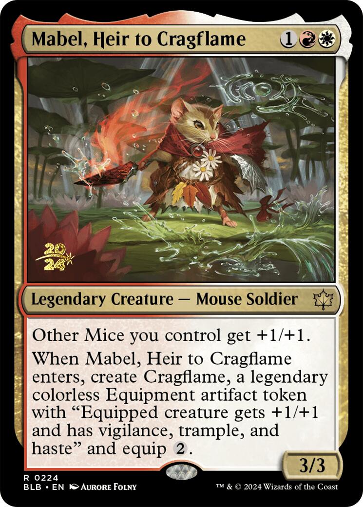 Mabel, Heir to Cragflame [Bloomburrow Prerelease Promos] | Spectrum Games