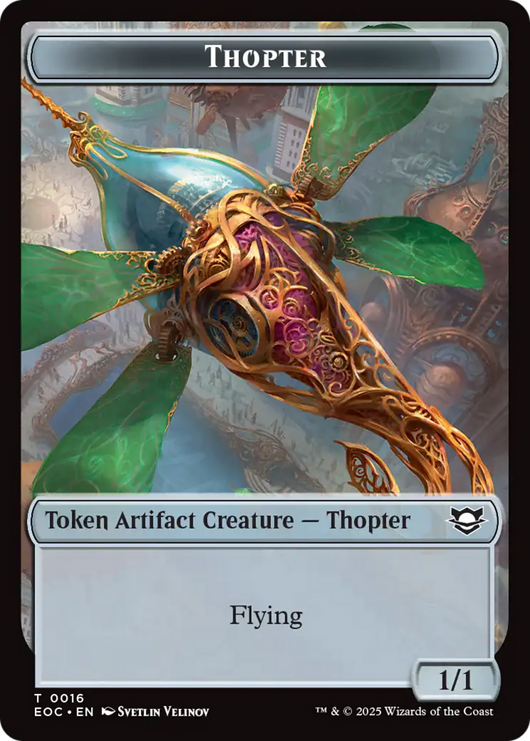 Thopter // Beast (0006) Double-Sided Token [Edge of Eternities Commander Tokens] | Spectrum Games