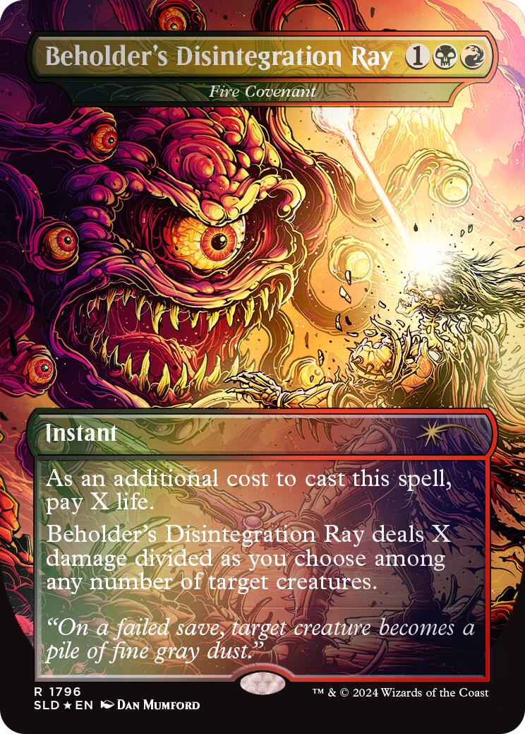 Beholder's Disintegration Ray - Fire Covenant (Rainbow Foil) [Secret Lair Drop Series] | Spectrum Games