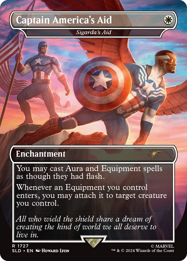 Captain America's Aid - Sigarda's Aid (Rainbow Foil) [Secret Lair Drop Series] | Spectrum Games